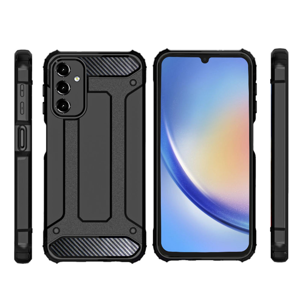 Coque pour Samsung Galaxy A15 5G A156 / A15 A155, Techsuit, Hybrid Armor, Noire