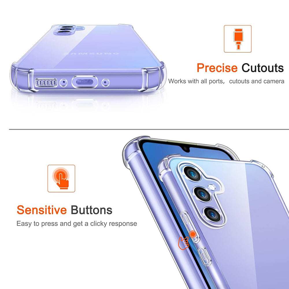 Coque pour Samsung Galaxy A15 5G A156 / A15 A155, Techsuit, Antichoc Claire, Transparente