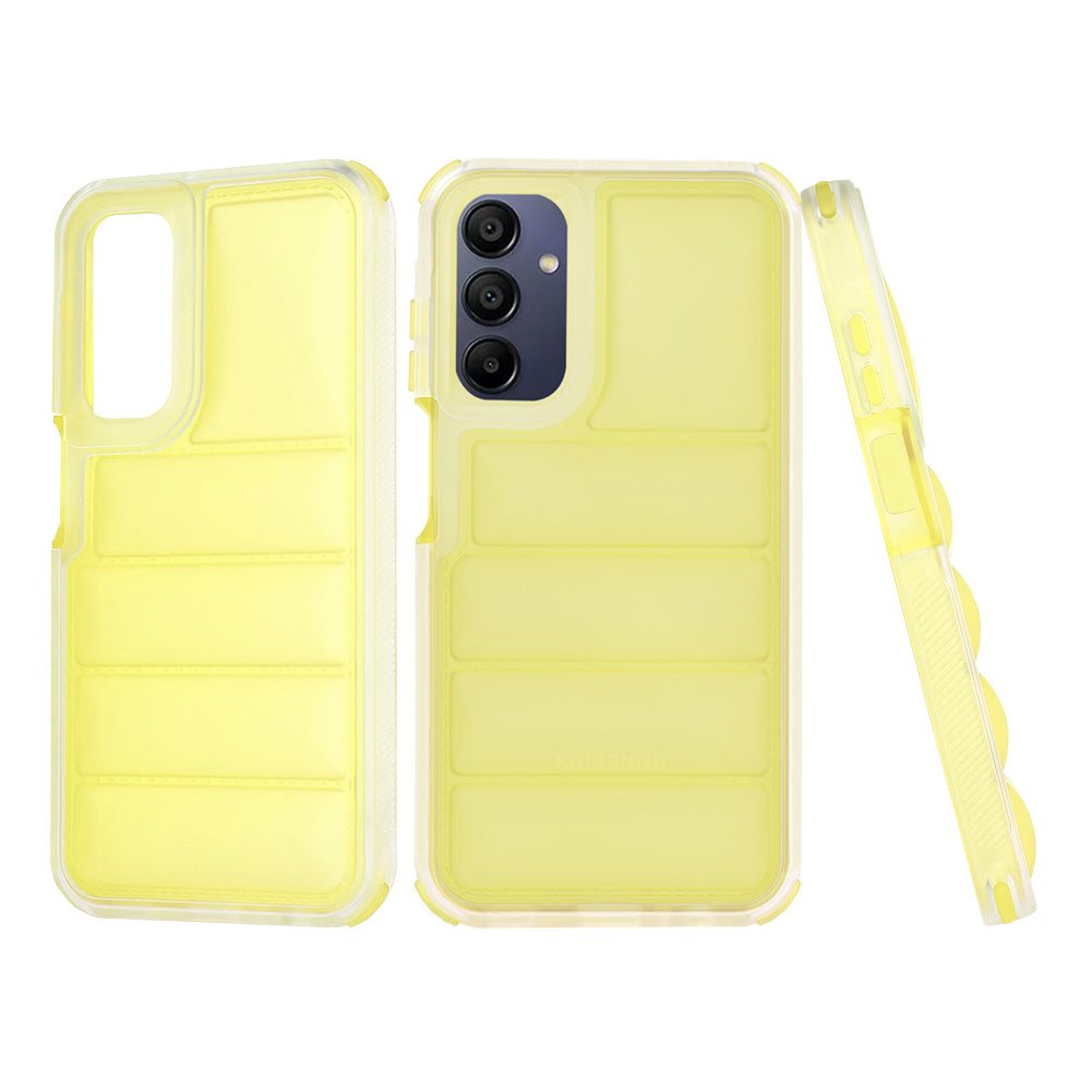 Custodia per Samsung Galaxy A15 5G A156 / A15 A155, Techsuit, Wave Shield, Gialla
