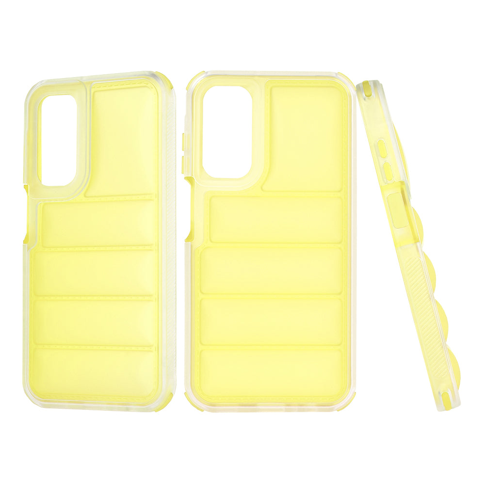 Custodia per Samsung Galaxy A15 5G A156 / A15 A155, Techsuit, Wave Shield, Gialla