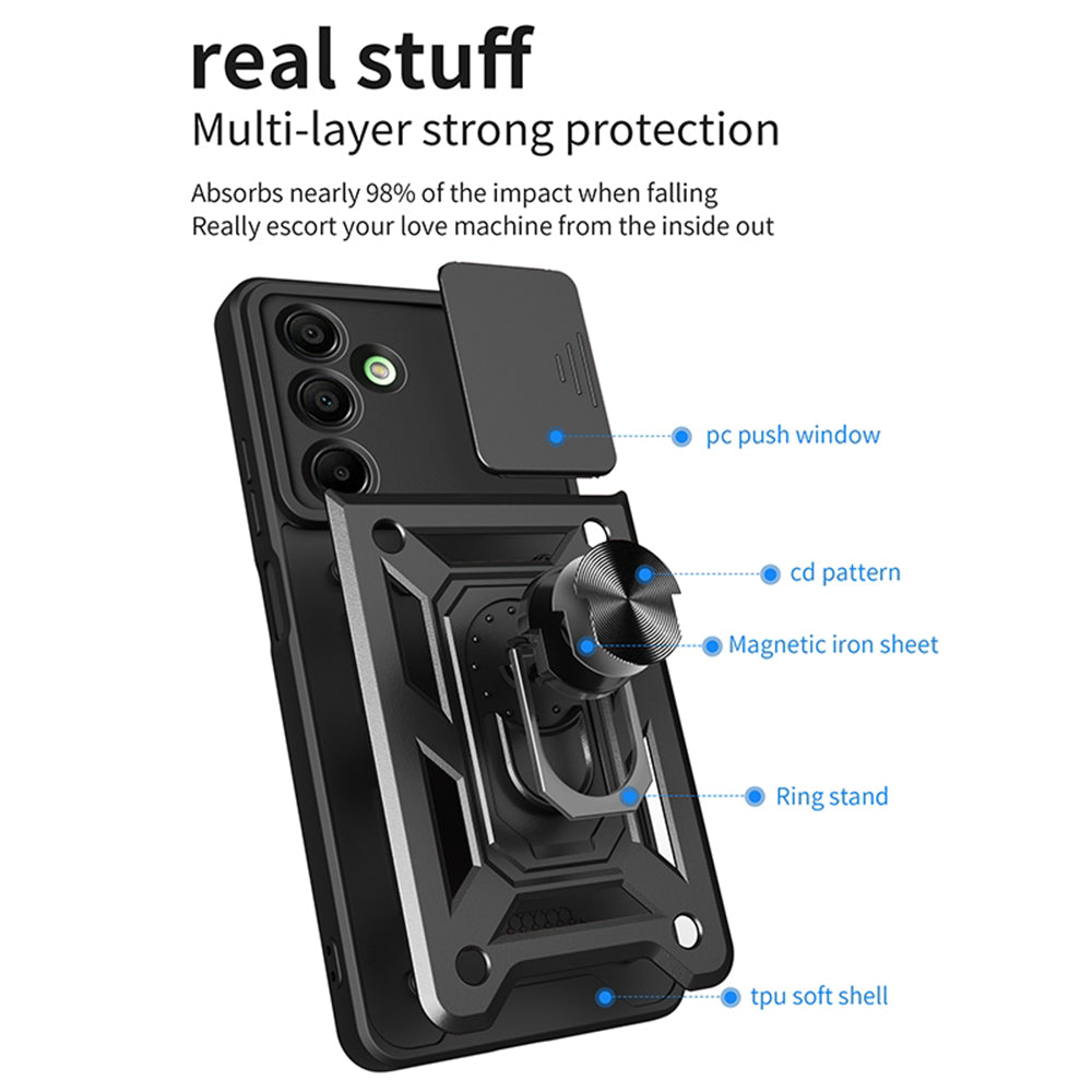 Custodia per Samsung Galaxy A16 5G A166 / A16 4G A165, Techsuit, CamShield, Blu