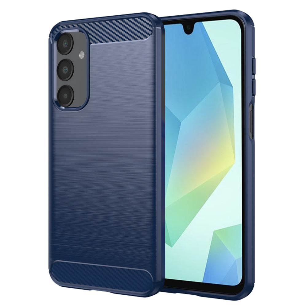 Custodia per Samsung Galaxy A16 5G A166 / A16 4G A165, Techsuit, Carbonio, Blu
