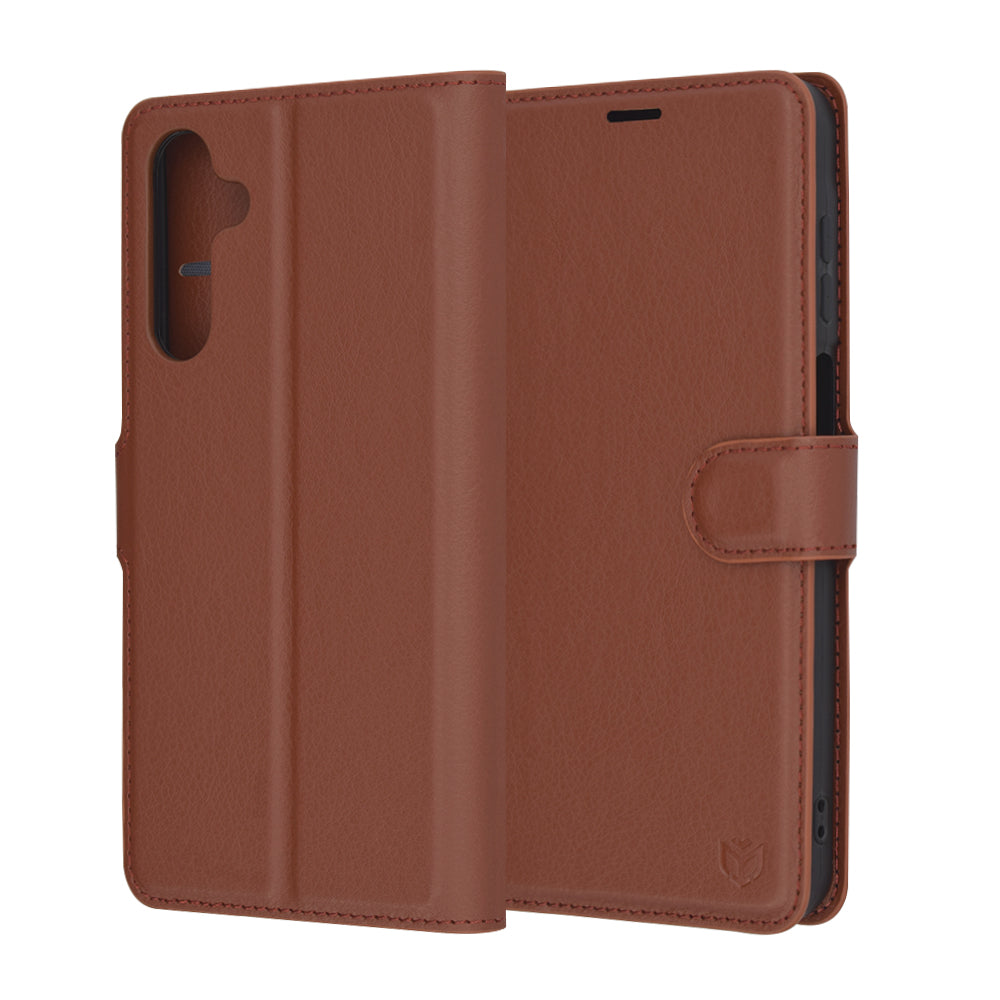Custodia per Samsung Galaxy A16 5G A166 / A16 4G A165, Techsuit, Leather Folio, Marrone
