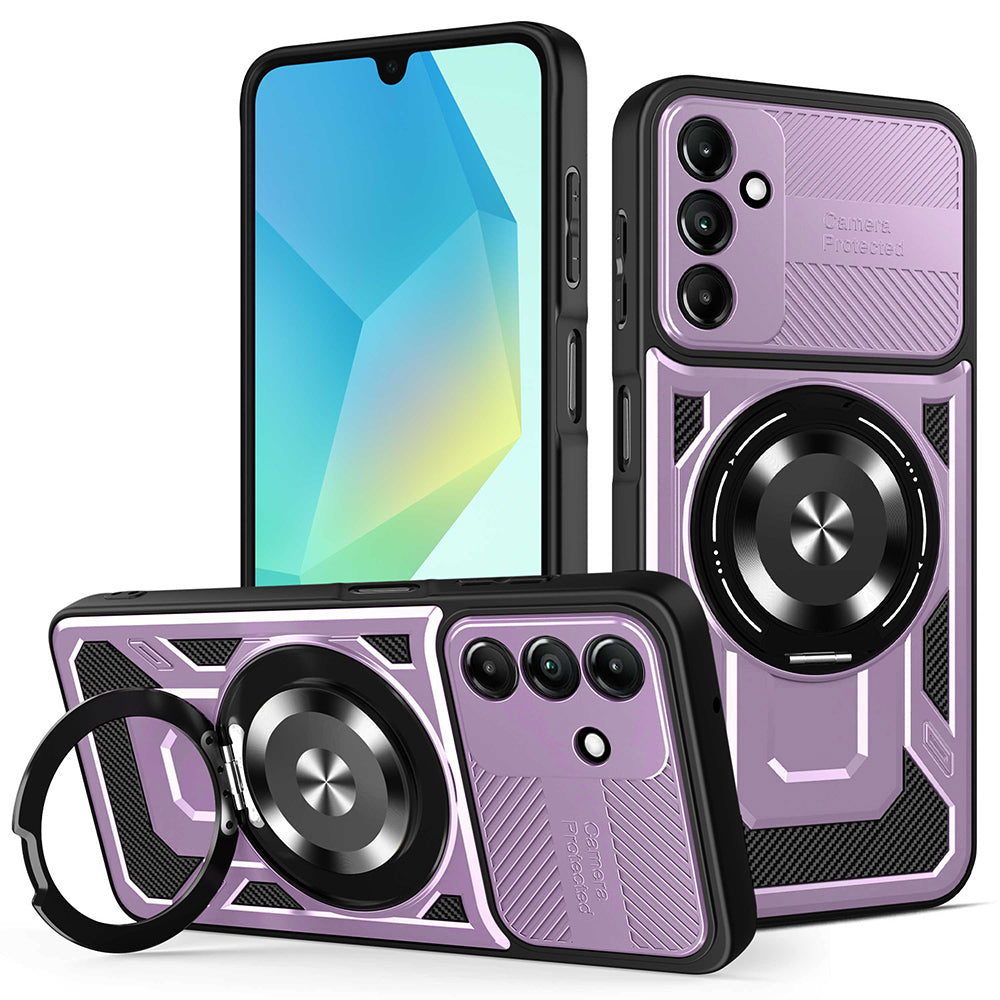 Custodia per Samsung Galaxy A16 5G A166 / A16 4G A165, Techsuit, RuggedCam, Viola