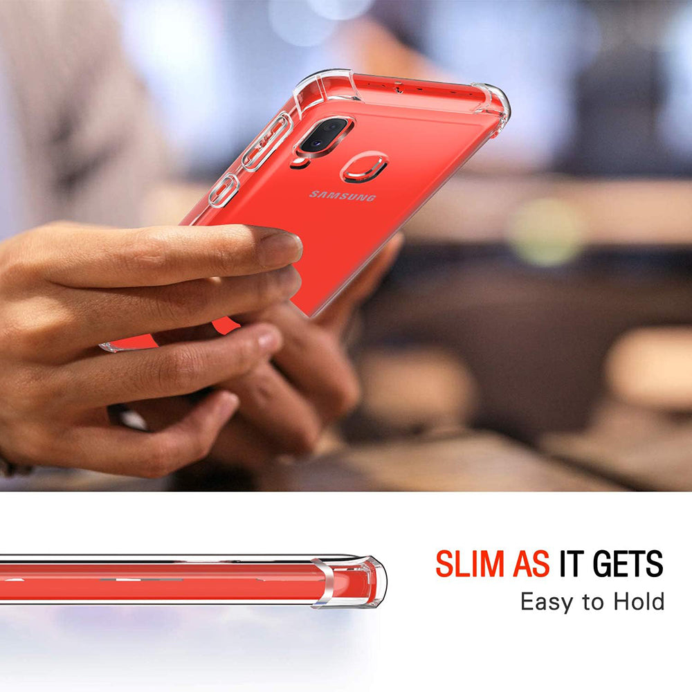 Custodia per Samsung Galaxy A20e A202, Techsuit, Shockproof Clear, Trasparente