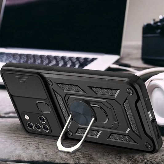 Coque pour Samsung Galaxy A21s A217, Techsuit, CamShield, Noire