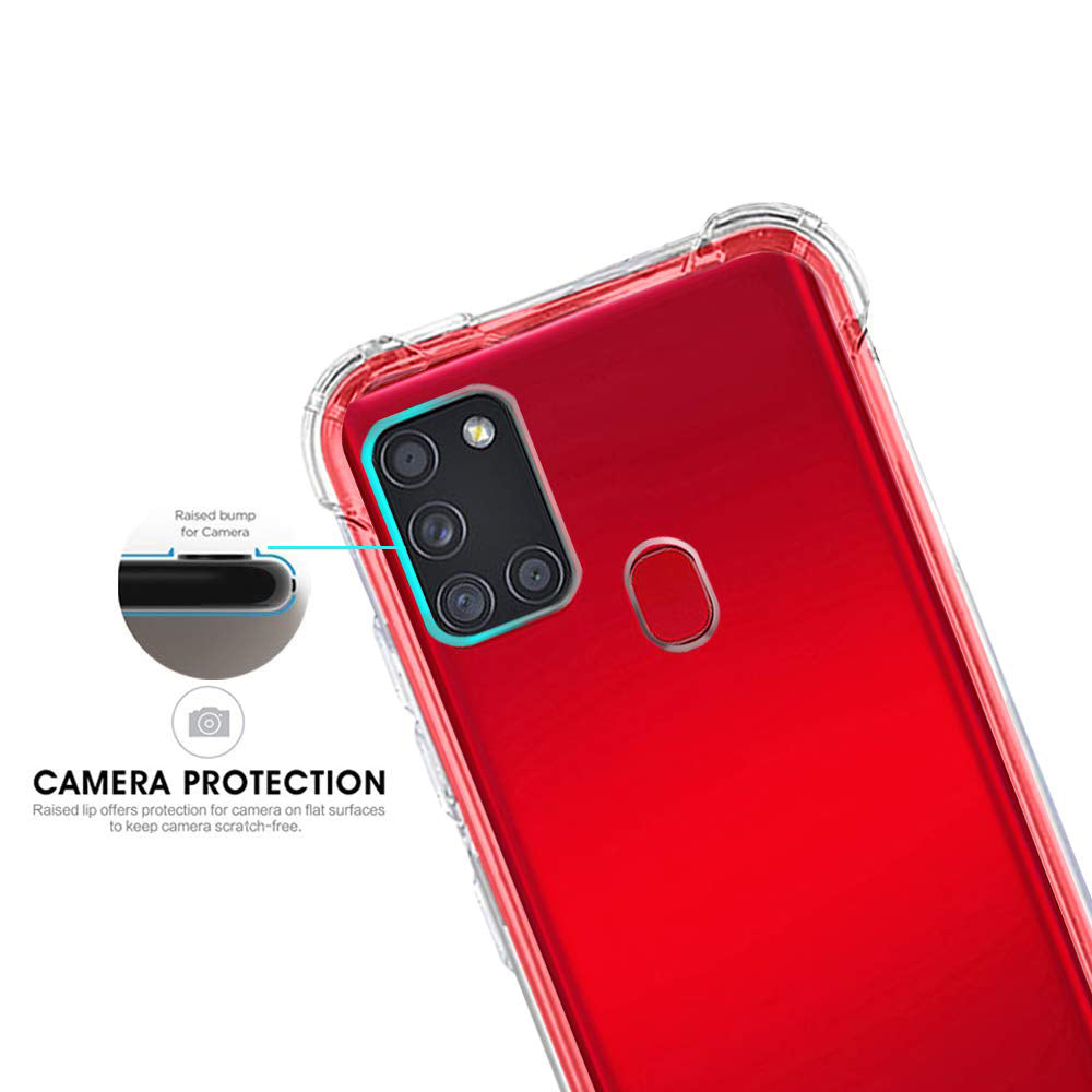Custodia per Samsung Galaxy A21s A217, Techsuit, Shockproof Clear, Trasparente
