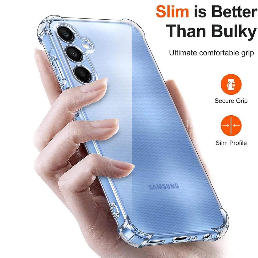 Custodia per Samsung Galaxy A25 A256, Techsuit, Shockproof Clear, Trasparente