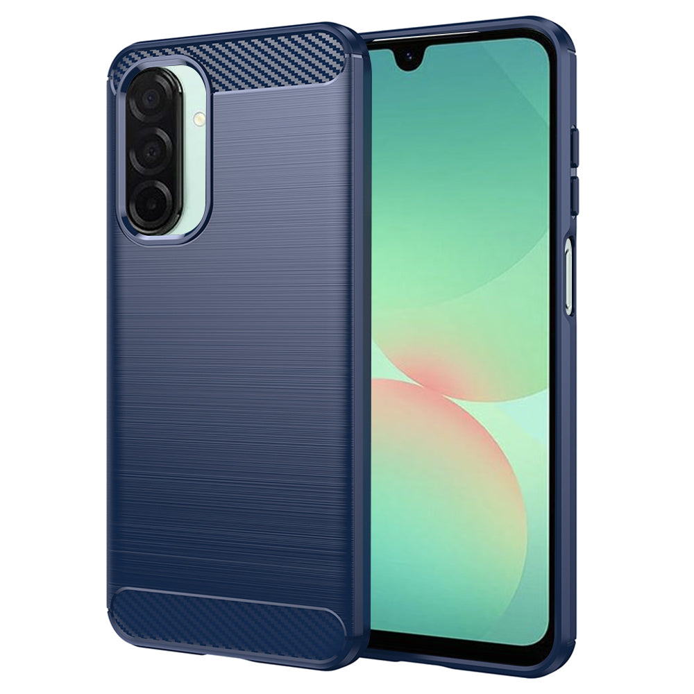 Custodia per Samsung Galaxy A26 A266, Techsuit, Carbonio, Blu