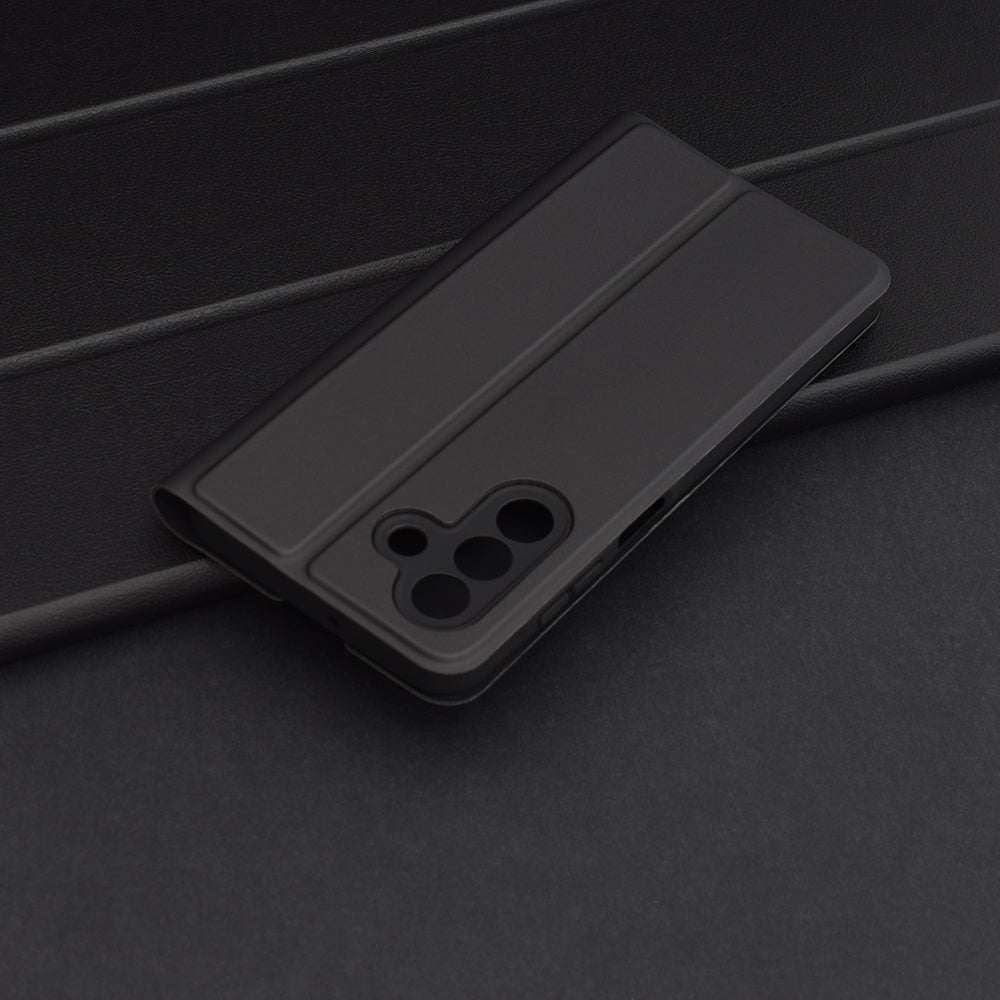 Coque pour Samsung Galaxy A26 A266, Techsuit, Magskin Book, Noire