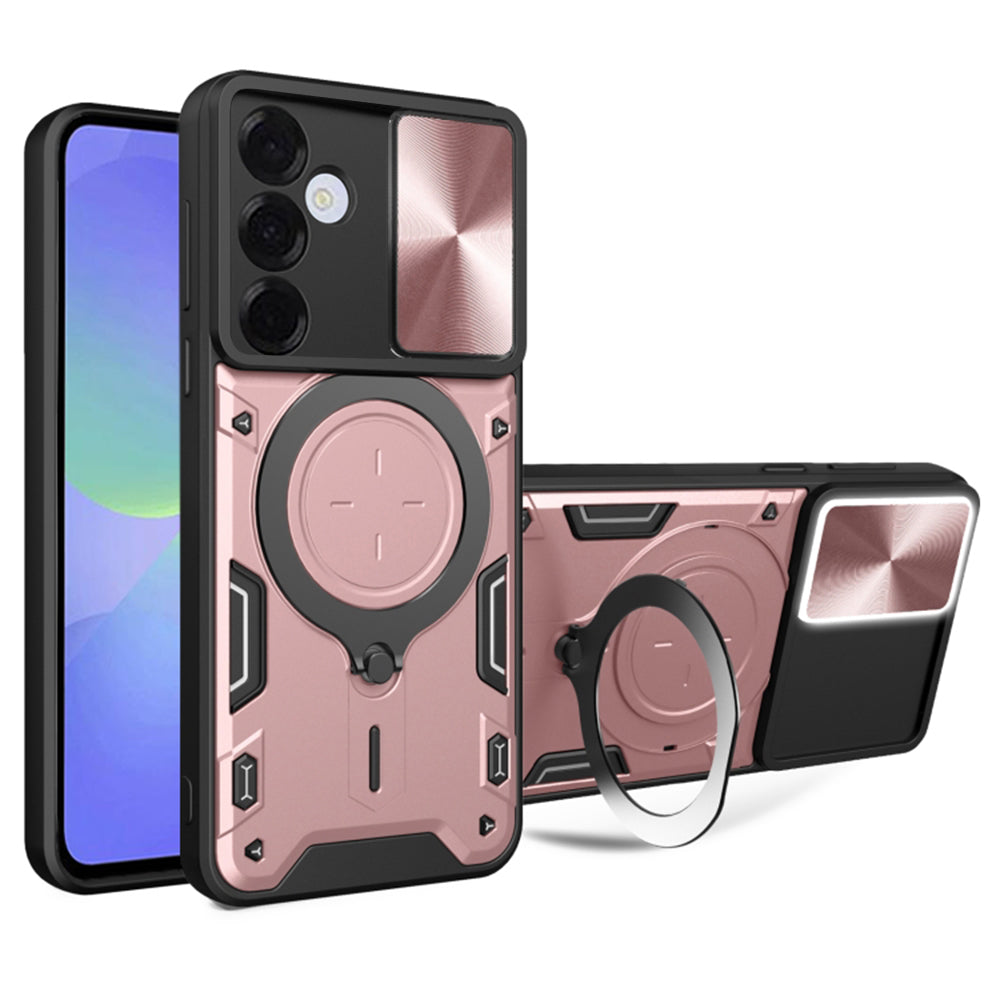 Custodia per Samsung Galaxy A36 A366, Techsuit, CamGuard Pro, Rosa Dorato