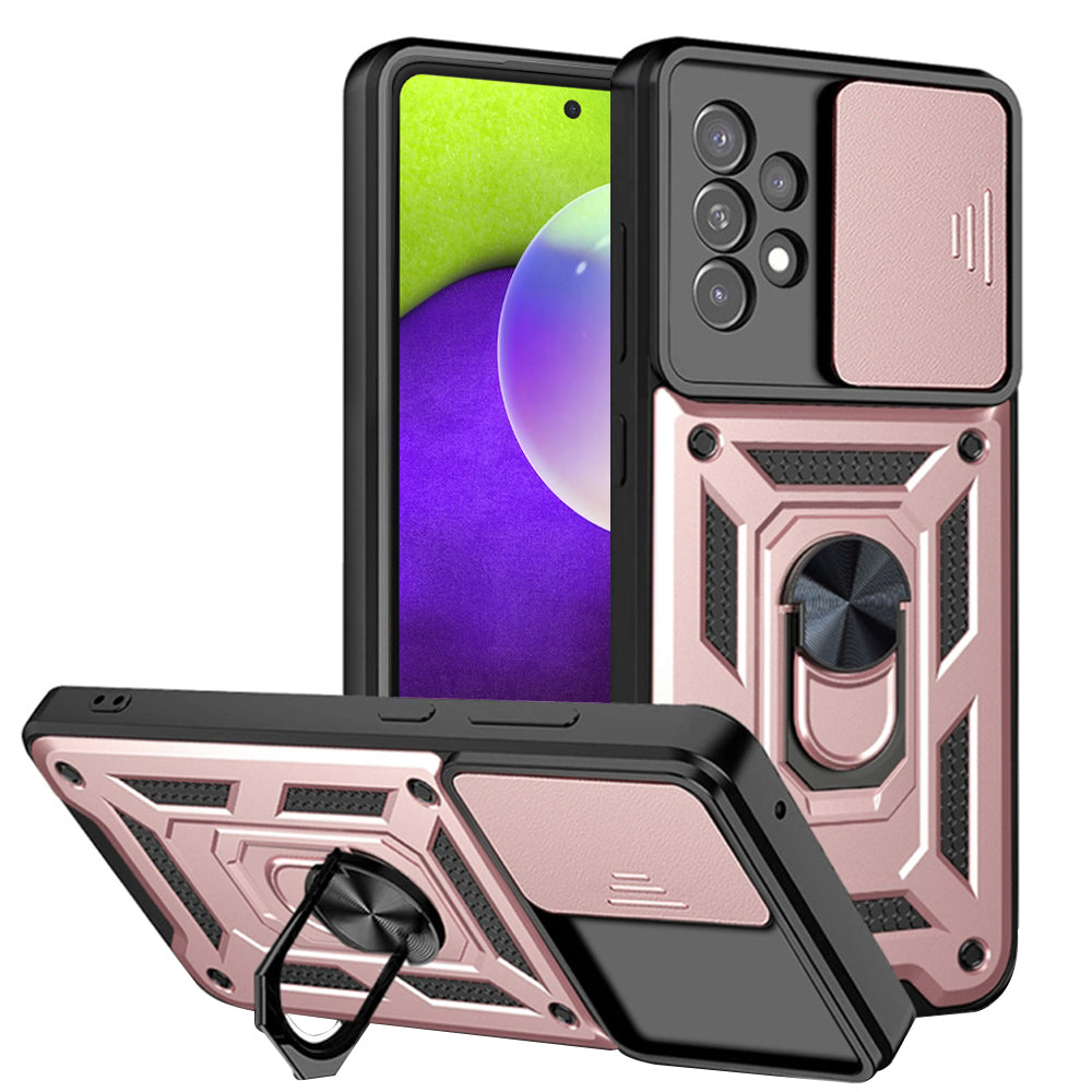 Custodia per Samsung Galaxy A52s 5G A528 / A52 5G A526 / A52 A525, Techsuit, CamShield, Rosa