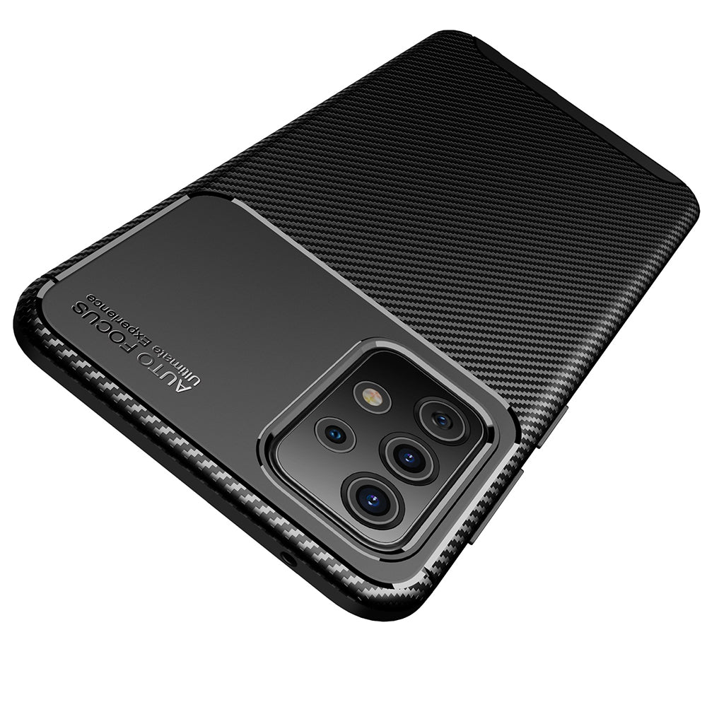 Custodia per Samsung Galaxy A52s 5G A528 / A52 5G A526 / A52 A525, Techsuit, CarbonFiber, Nera