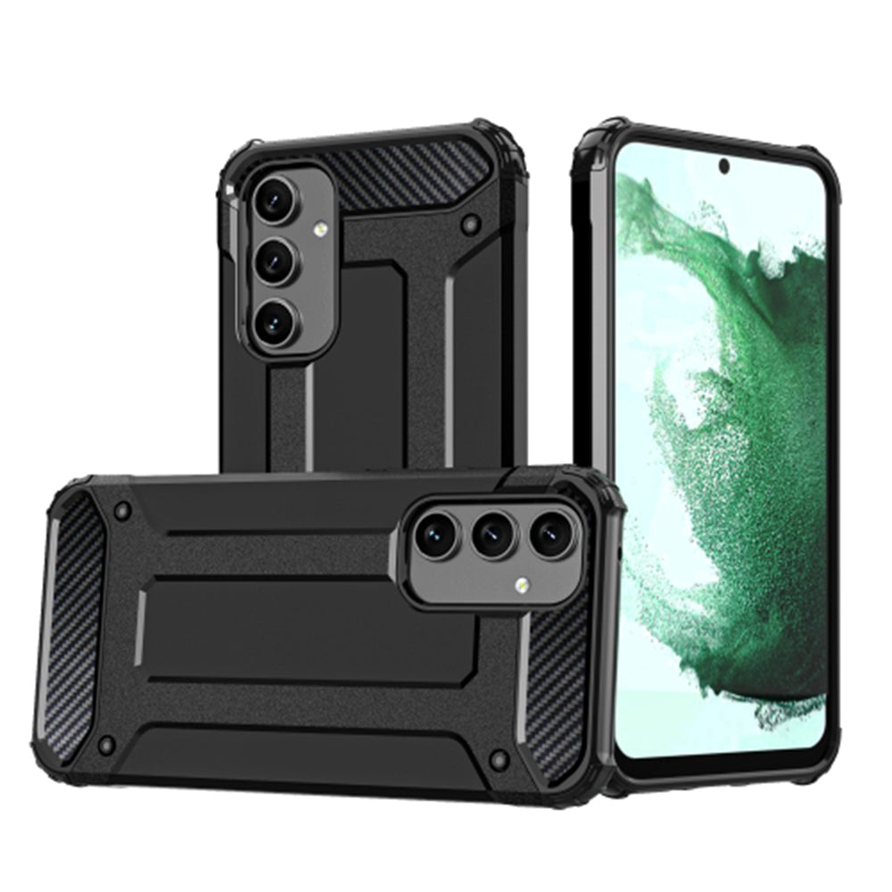 Custodia per Samsung Galaxy A54 A546, Techsuit, Hybrid Armor, Nera