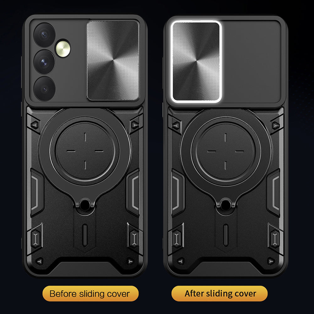 Custodia per Samsung Galaxy A55 5G A556, Techsuit, CamGuard Pro, Nera