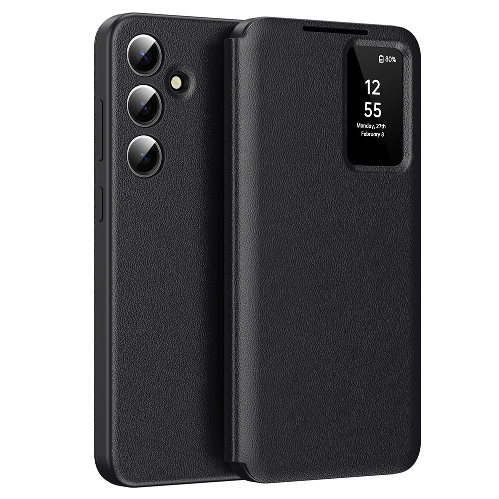 Custodia per Samsung Galaxy A55 5G A556, Techsuit, SmartView, Nera