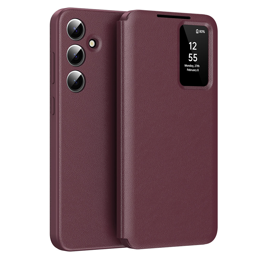 Custodia per Samsung Galaxy A55 5G A556, Techsuit, SmartView, Rossa