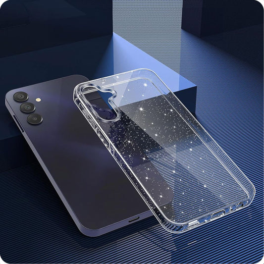 Custodia per Samsung Galaxy A55 5G A556, Techsuit, SparkleSkin, Trasparente