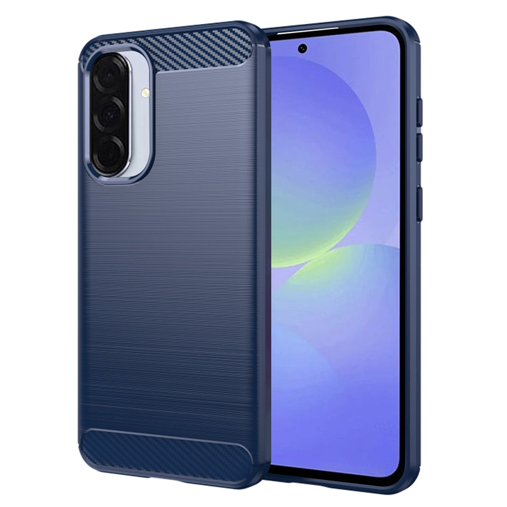 Custodia per Samsung Galaxy A56 A566 / A36 A366, Techsuit, Carbonio, Blu