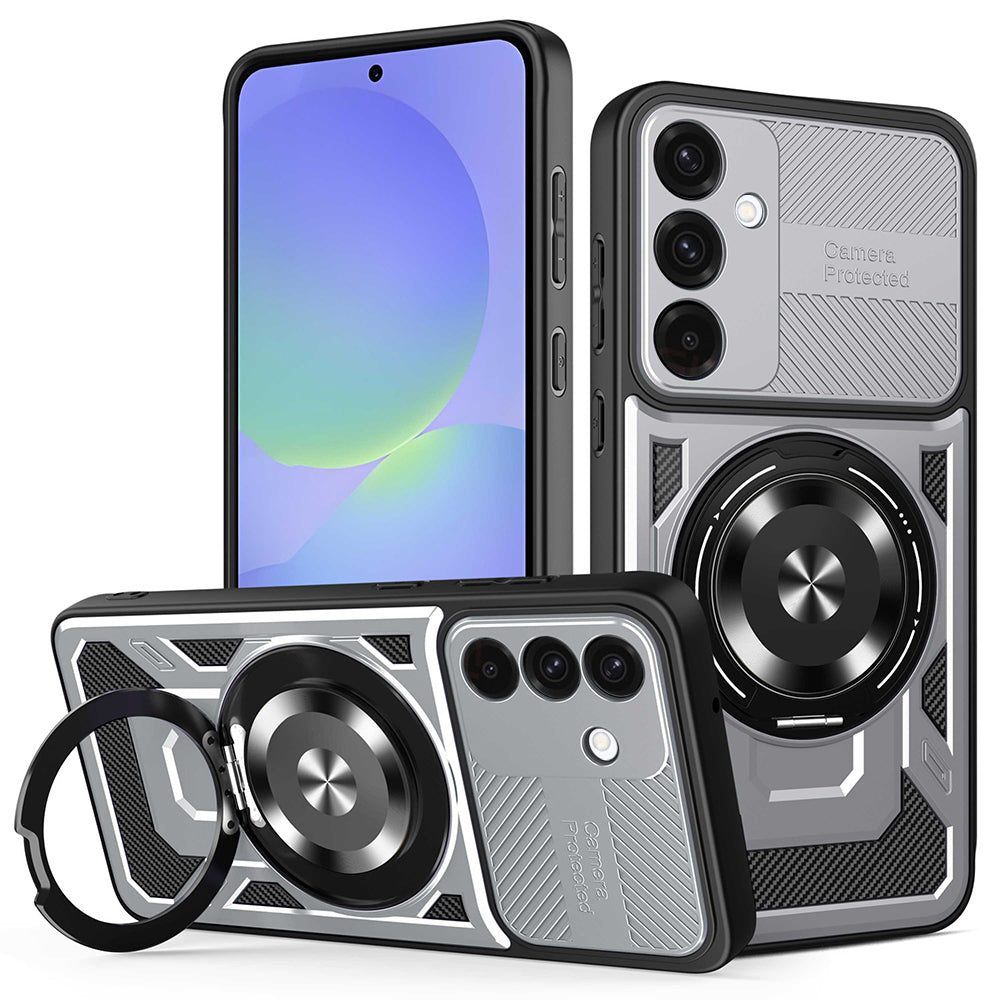 Custodia per Samsung Galaxy A56 A566 / A36 A366, Techsuit, RuggedCam, Grigio