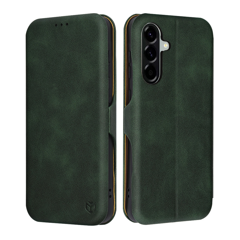 Custodia per Samsung Galaxy A56 A566, Techsuit, Safe Wallet Plus, Verde