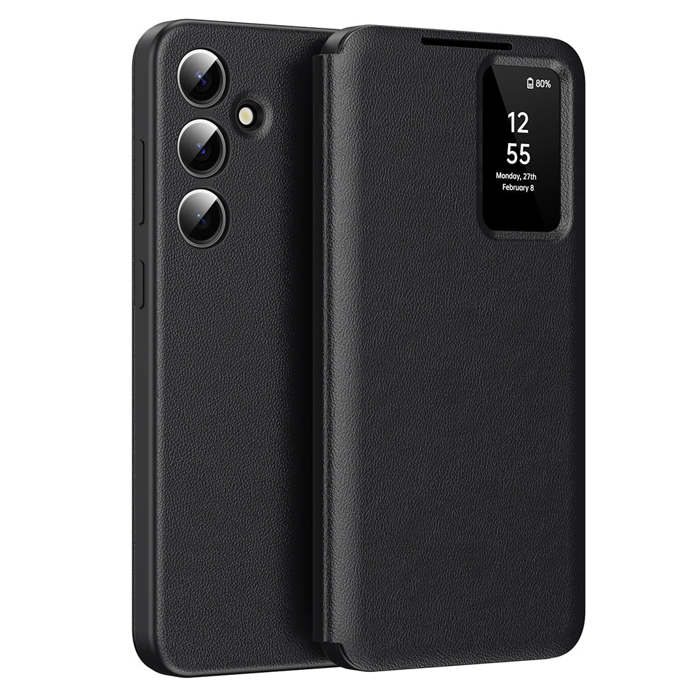 Custodia per Samsung Galaxy A56 A566, Techsuit, SmartView, Nera