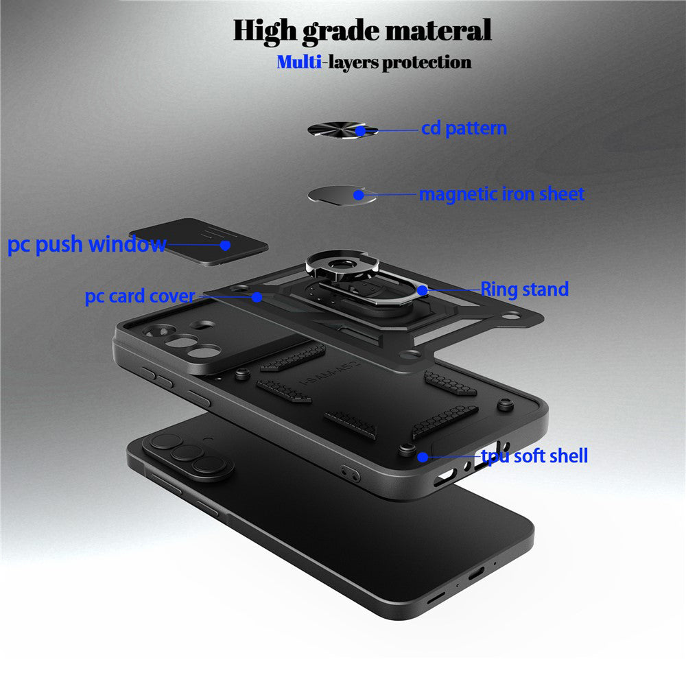 Custodia per Samsung Galaxy A57 5G, Techsuit, CamShield, Rosa Dorato