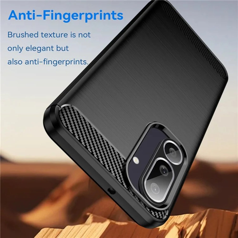 Custodia per Samsung Galaxy M56 M566, Techsuit, Carbonio, Nera