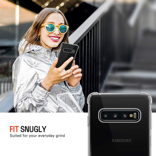 Custodia per Samsung Galaxy S10 G973, Techsuit, Shockproof Clear, Trasparente