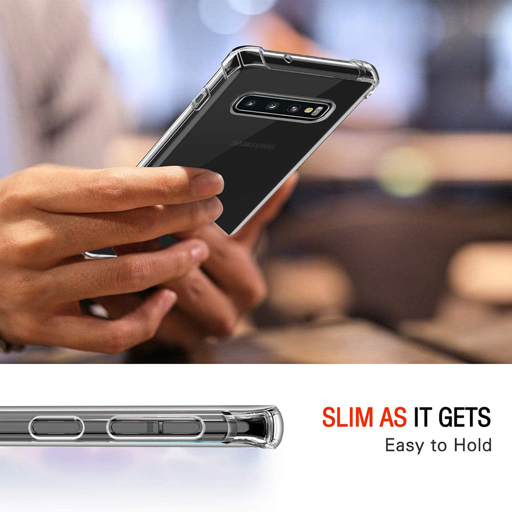 Custodia per Samsung Galaxy S10 G973, Techsuit, Shockproof Clear, Trasparente