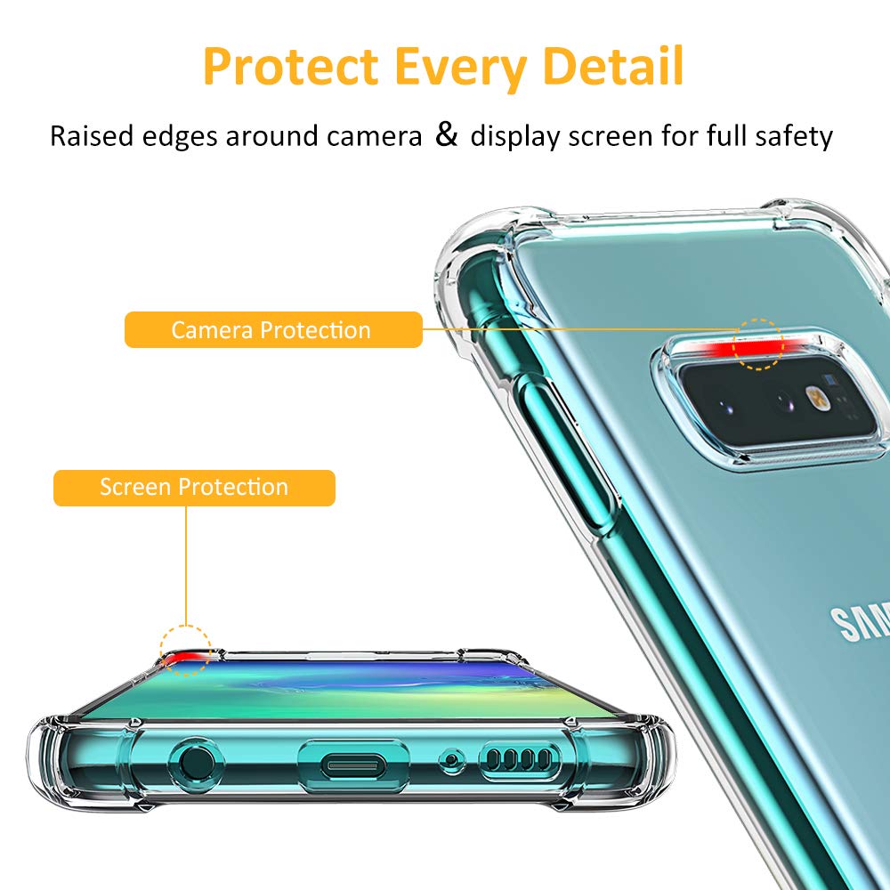 Custodia per Samsung Galaxy S10e G970, Techsuit, Shockproof Clear, Trasparente