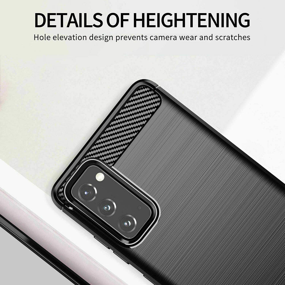 Custodia per Samsung Galaxy S20 FE 2022 G781 / S20 FE 5G G781 / S20 FE G780, Techsuit, Carbonio, Nera