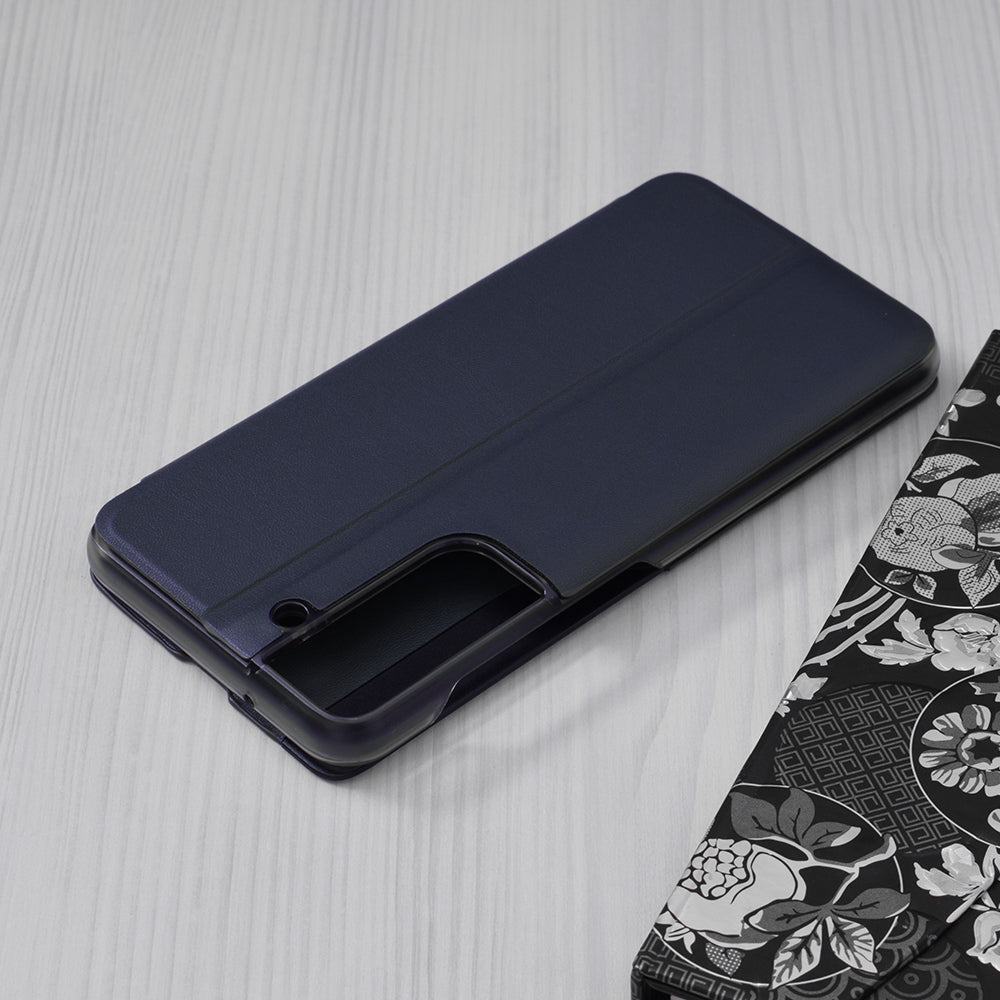 Custodia per Samsung Galaxy S21 FE 5G G990, Techsuit, eFold, Blu Scuro