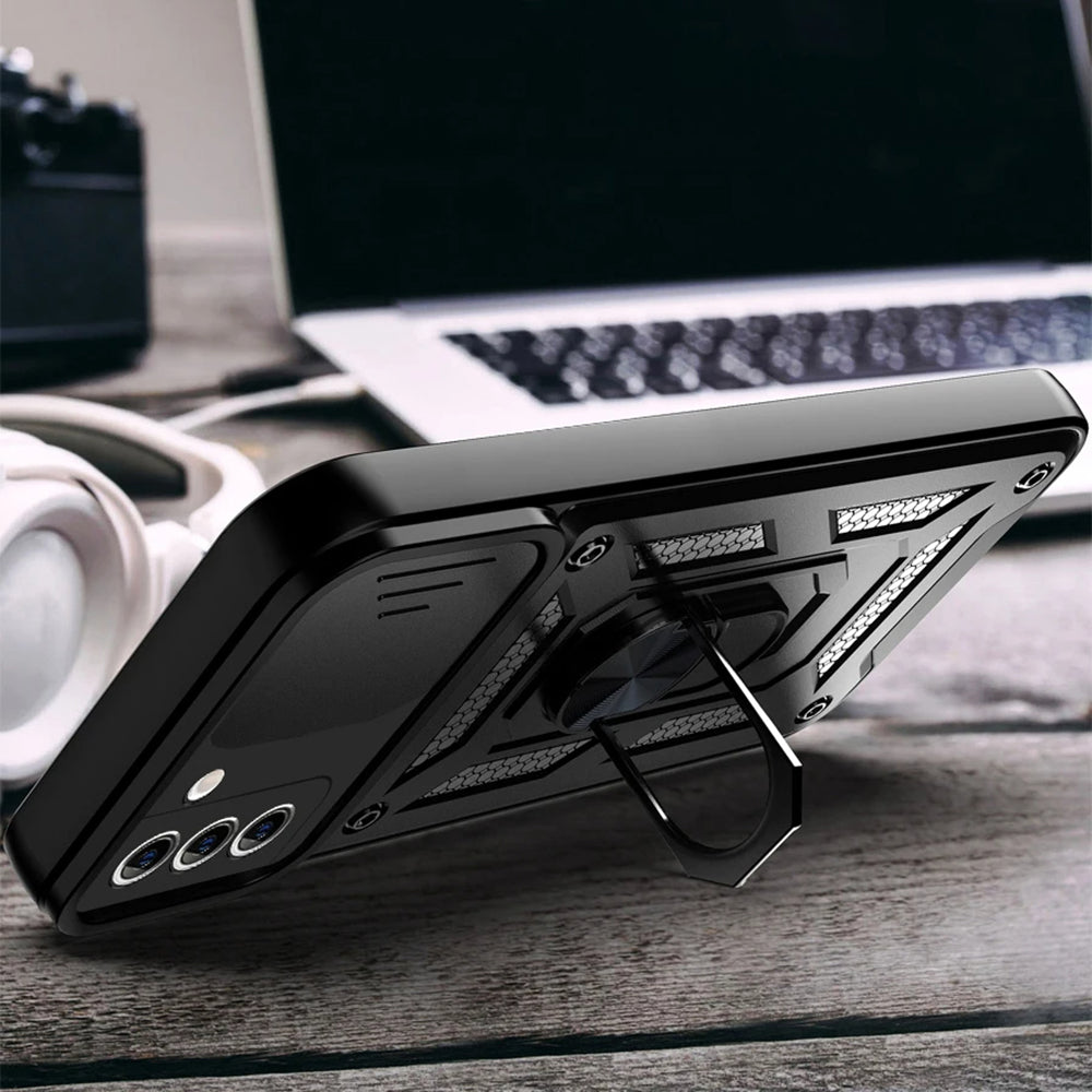 Custodia per Samsung Galaxy S21+ 5G G996, Techsuit, CamShield, Nera