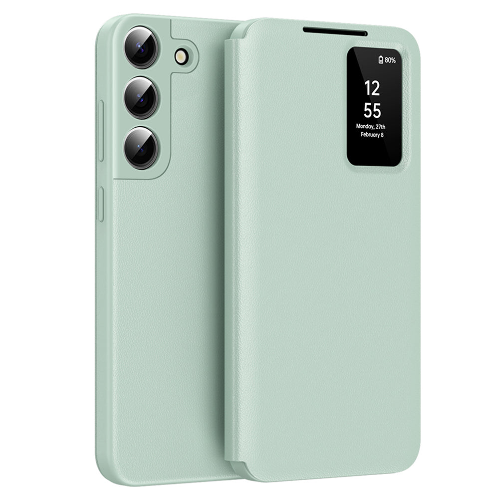 Coque pour Samsung Galaxy S22 5G S901, Techsuit, SmartView, Vert