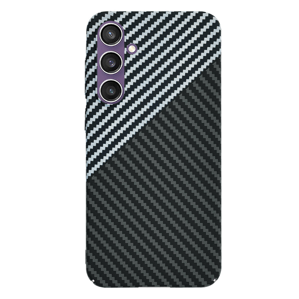 Custodia per Samsung Galaxy S23 FE S711, Techsuit, Carbonite FiberShell, Nero Grigio