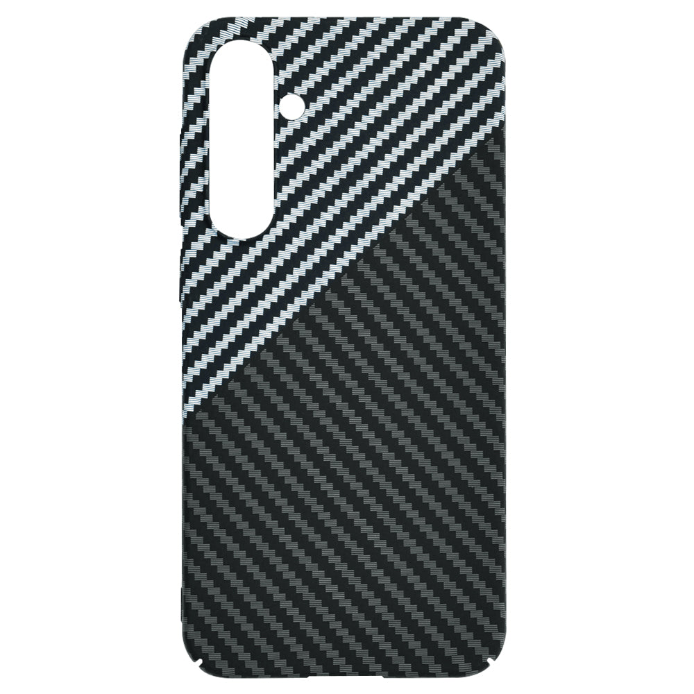 Custodia per Samsung Galaxy S23 FE S711, Techsuit, Carbonite FiberShell, Nero Grigio
