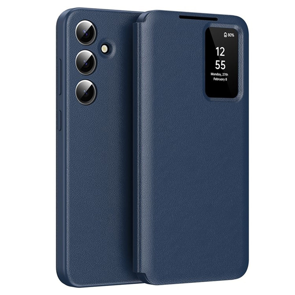 Custodia per Samsung Galaxy S23 FE S711, Techsuit, SmartView, Blu