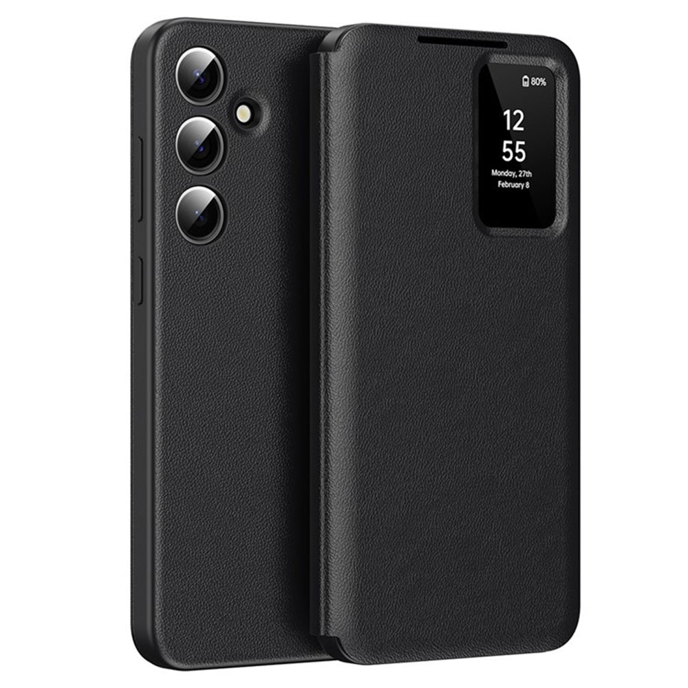 Custodia per Samsung Galaxy S23 FE S711, Techsuit, SmartView, Nera