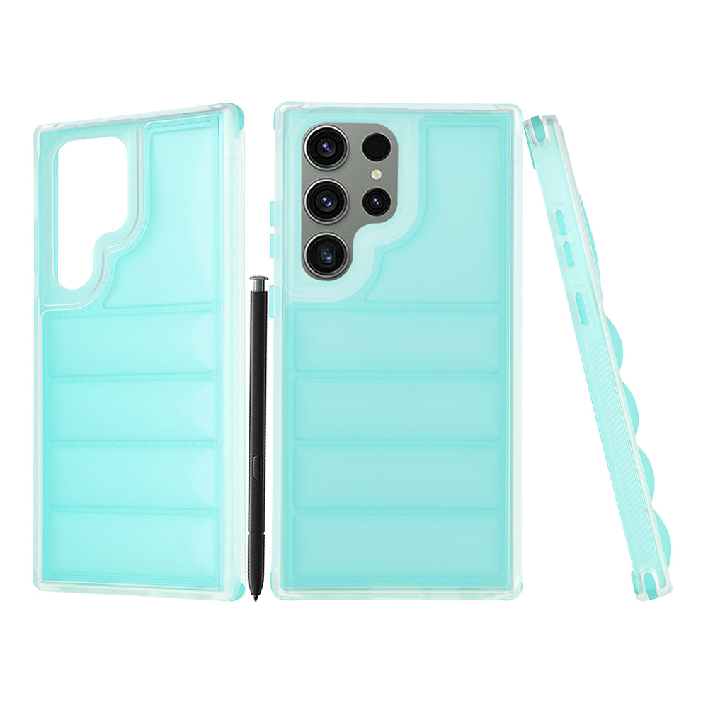 Coque pour Samsung Galaxy S23 FE S711, Techsuit, Wave Shield, Turquoise