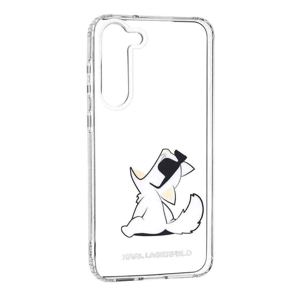 Étui pour Samsung Galaxy S23+ S916, Karl Lagerfeld, Choupette Eat, Transparent