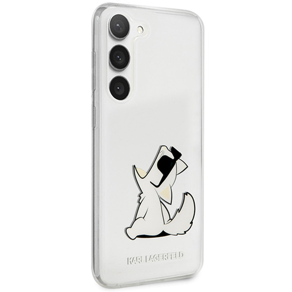 Étui pour Samsung Galaxy S23+ S916, Karl Lagerfeld, Choupette Eat, Transparent