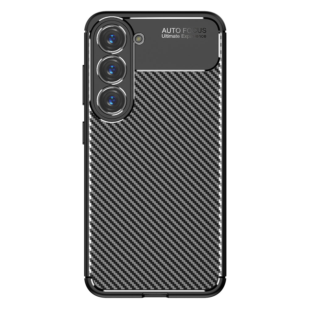 Custodia per Samsung Galaxy S23 S911, Techsuit, CarbonFiber, Nera
