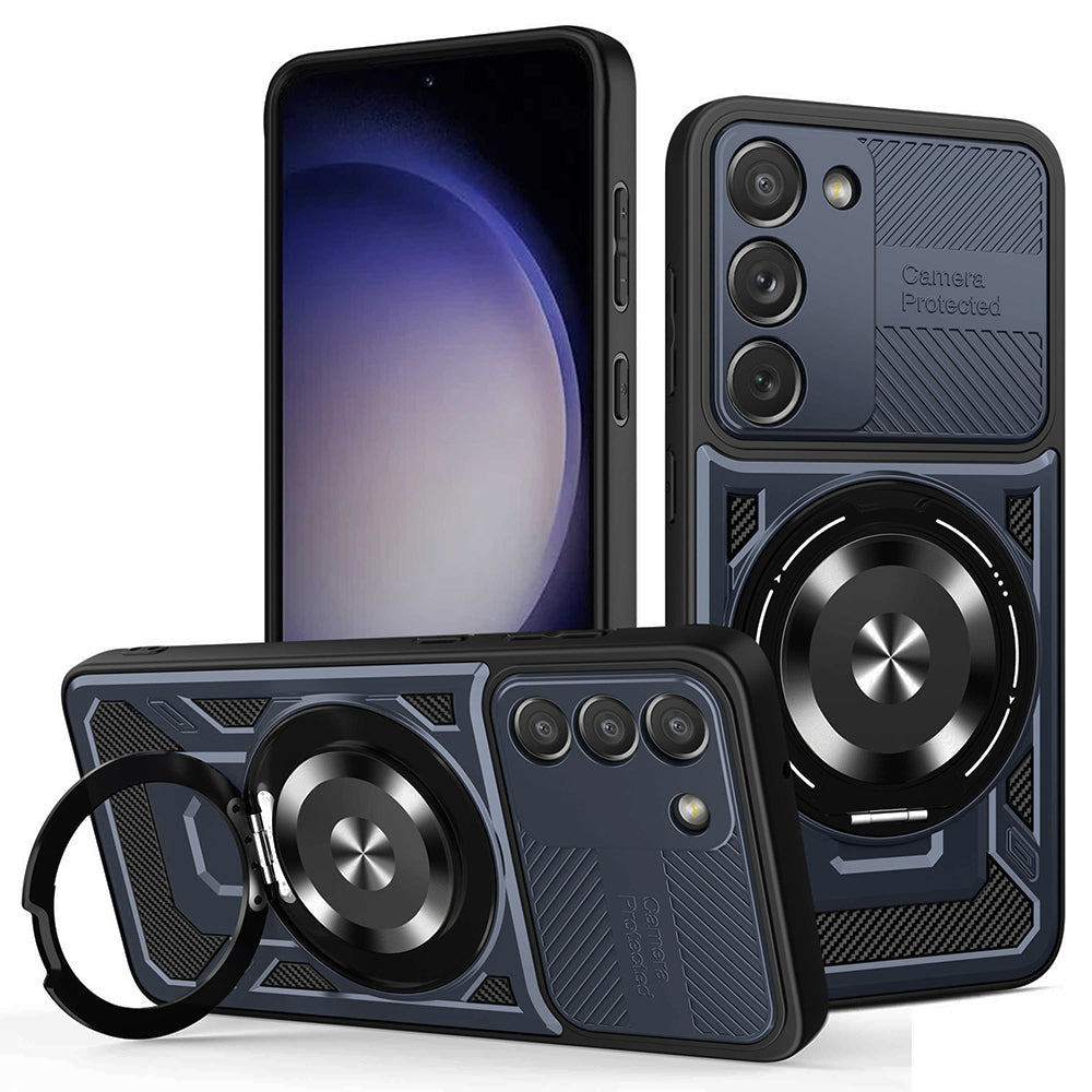Custodia per Samsung Galaxy S23 S911, Techsuit, RuggedCam, Blu