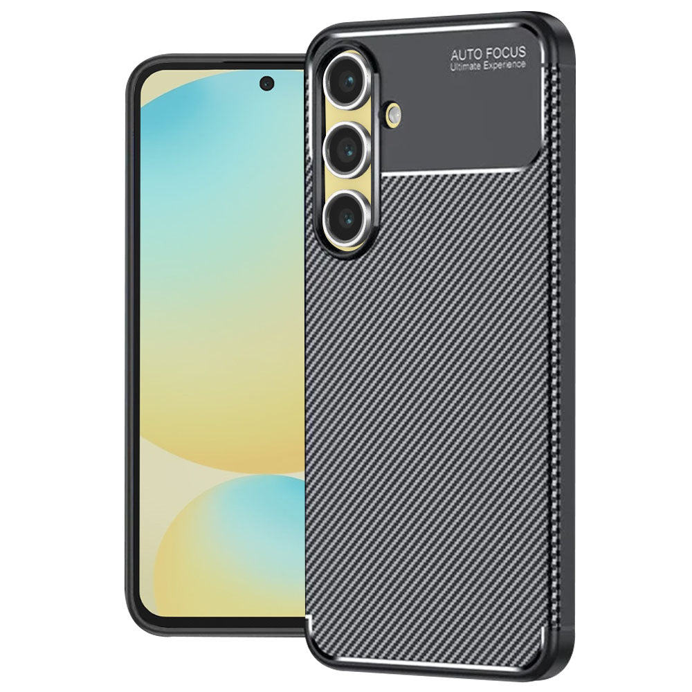 Custodia per Samsung Galaxy S24 FE S721, Techsuit, CarbonFiber, Nera