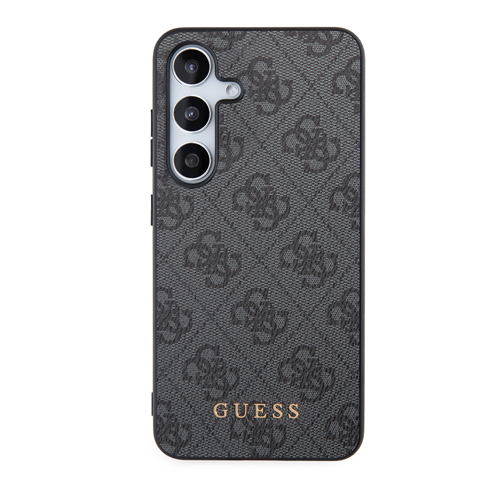 Custodia per Samsung Galaxy S24+ S926, Guess, 4G Metal Gold Logo, Nera