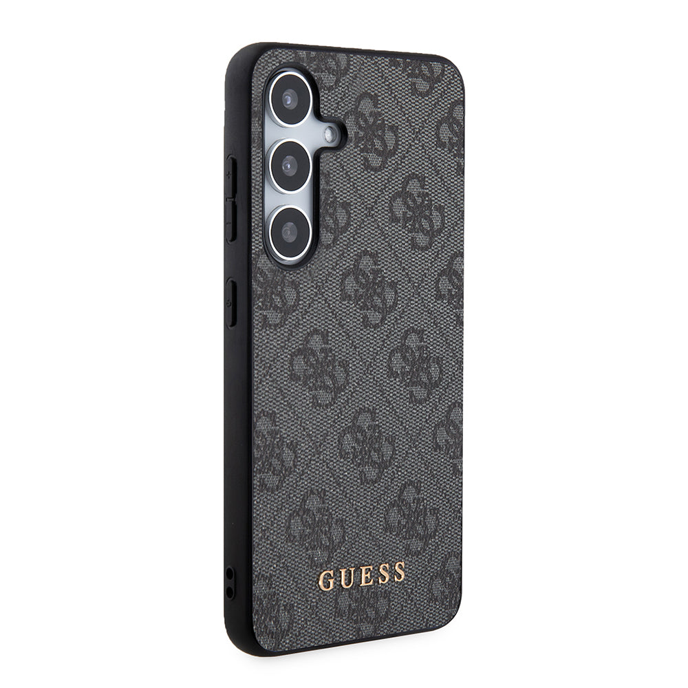 Custodia per Samsung Galaxy S24+ S926, Guess, 4G Metal Gold Logo, Nera