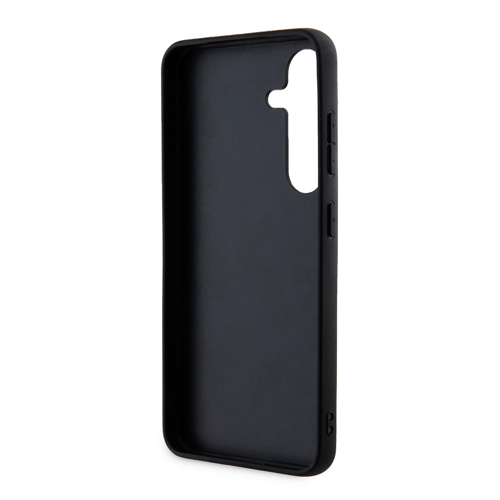 Custodia per Samsung Galaxy S24+ S926, Guess, 4G Metal Gold Logo, Nera