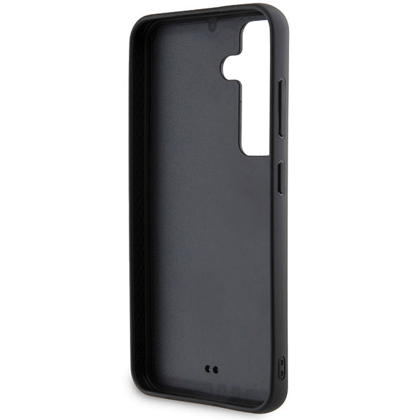 Custodia per Samsung Galaxy S24+ S926, Karl Lagerfeld, Rhinestone Metal Plate, Nera