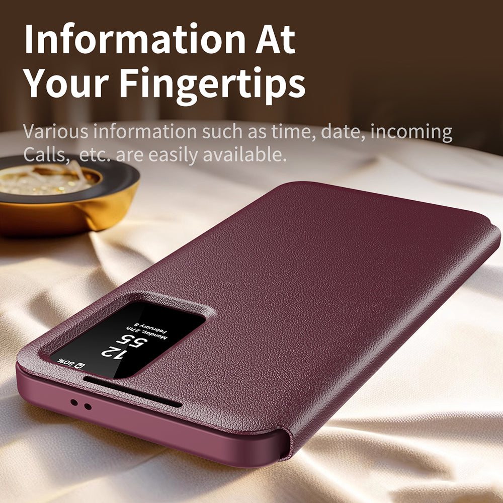 Custodia per Samsung Galaxy S24+ S926, Techsuit, SmartView, Rossa
